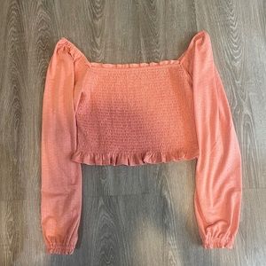 Coral off shoulder top